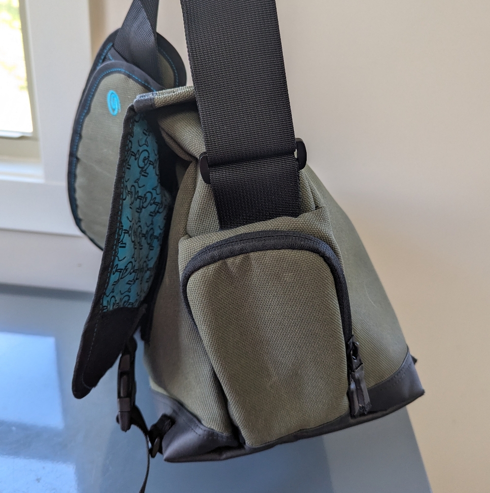 Timbuk2 Stork Messenger Diaper Bag Green Coated‎ Canvas - Picture 10 of 15